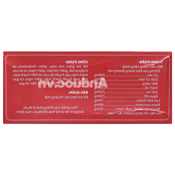 Mỡ máu Tâm Bình hỗ trợ giảm cholesterol hộp 60 viên