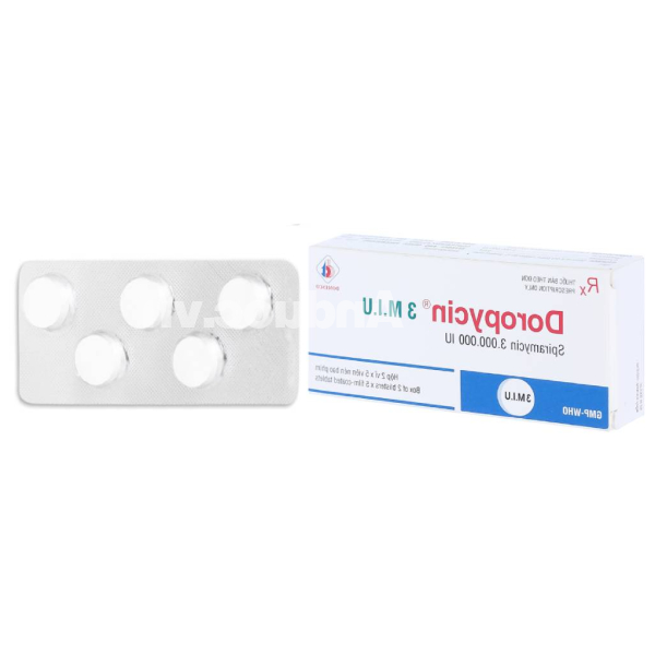 Doropycin 3 M.I.U trị nhiễm khuẩn (2 vỉ x 5 viên)