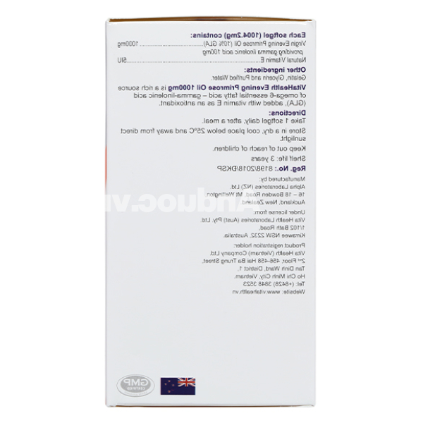 Evening Primrose Oil 1000mg hỗ trợ tăng cường nội tiết tố nữ hộp 60 viên