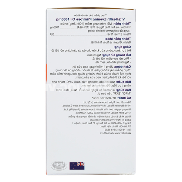 Evening Primrose Oil 1000mg hỗ trợ tăng cường nội tiết tố nữ hộp 60 viên