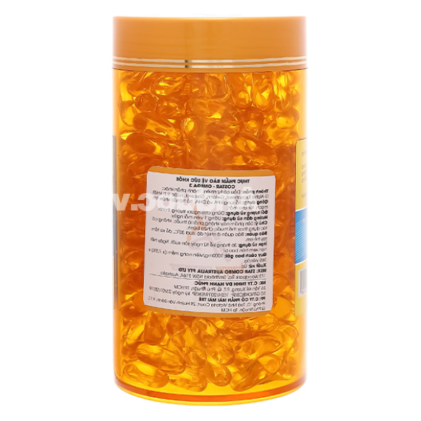 Dầu cá Costar Omega-3 hỗ trợ sức khỏe tim mạch, bổ mắt lọ 365 viên
