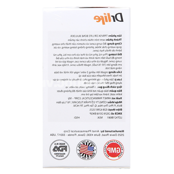 Drlife Bone Builder bổ sung canxi, ngừa loãng xương hộp 60 viên