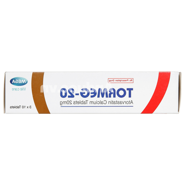 Tormeg-20 ngừa bệnh tim mạch (3 vỉ x 10 viên)