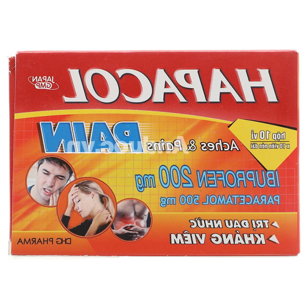 Hapacol Pain giảm đau, hạ sốt từ nhẹ đến trung bình (10 vỉ x 10 viên)