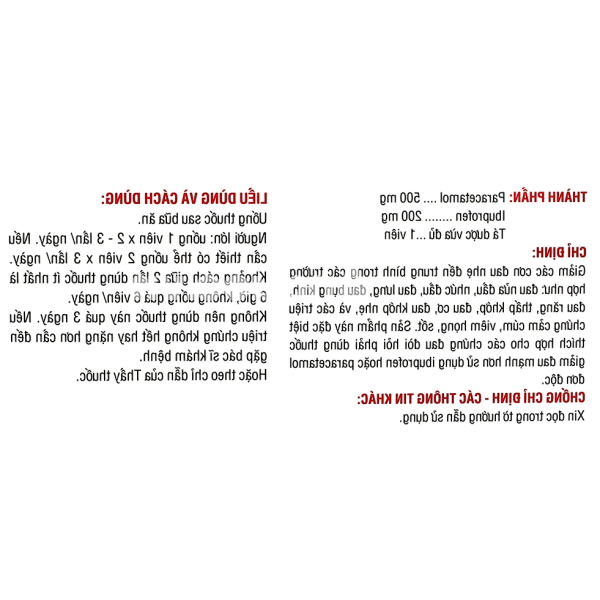 Hapacol Pain giảm đau, hạ sốt từ nhẹ đến trung bình (10 vỉ x 10 viên)