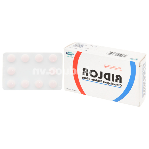 Ridlor 75mg thuốc trị rối loạn nghẽn mạch máu (3 vỉ x 10 viên)