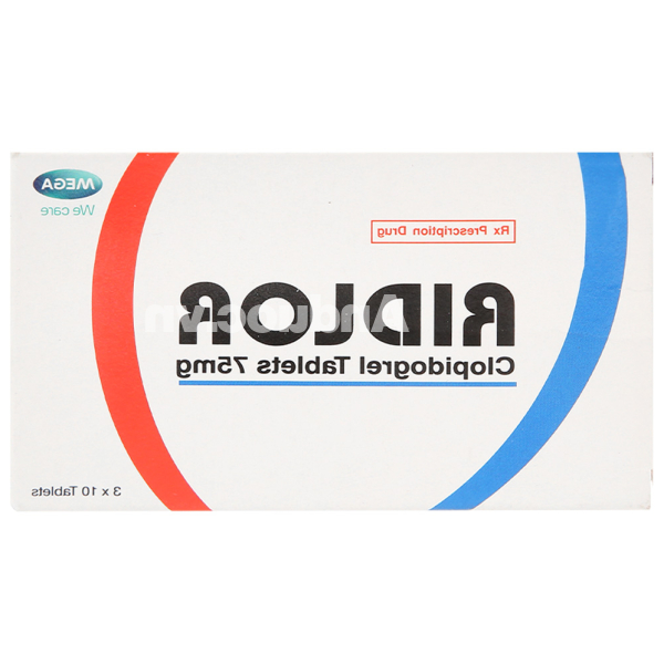 Ridlor 75mg thuốc trị rối loạn nghẽn mạch máu (3 vỉ x 10 viên)