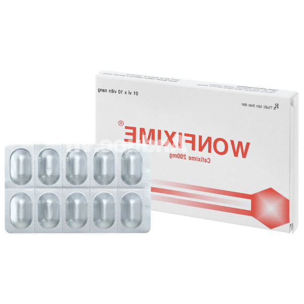 Wonfixime 200mg trị nhiễm khuẩn (1 vỉ x 10 viên)