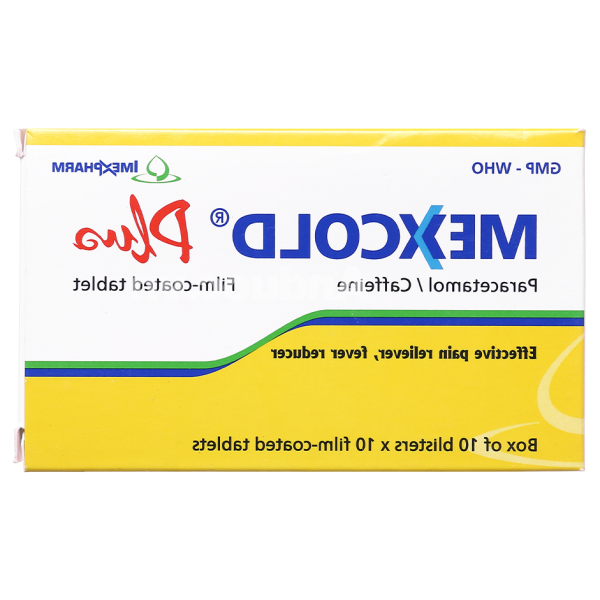 Mexcold Plus giảm đau, hạ sốt (10 vỉ x 10 viên)