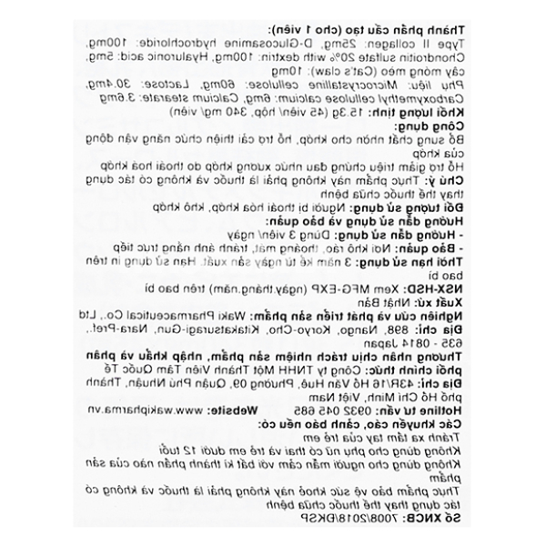 Bewel Heal bổ sung chất nhờn cho khớp, giảm đau khớp hộp 40 viên