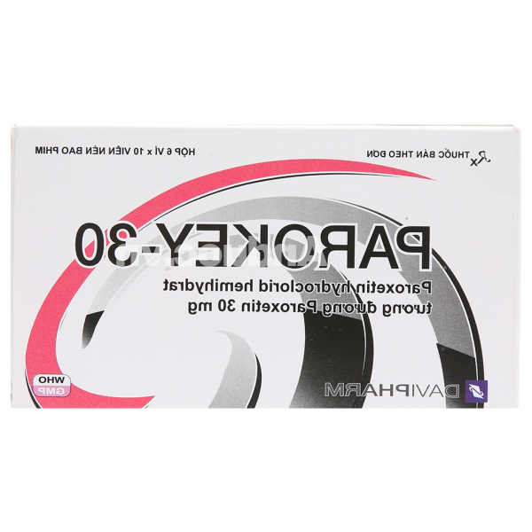 Parokey-30 trị trầm cảm, rối loạn ám ảnh cưỡng chế (6 vỉ x 10 viên)