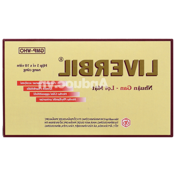 Liverbil phòng và hỗ trợ trị viêm gan, suy giảm chức năng gan (5 vỉ x 10 viên)