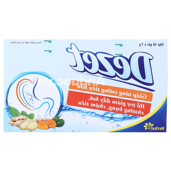 Bột Dezet hỗ trợ giảm đầy bụng, khó tiêu hộp 10 gói x 7g
