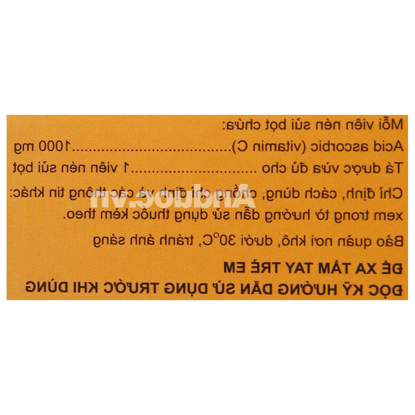 Viên nén sủi bọt Boston C 1000 trị tình trạng mệt mỏi tuýp 10 viên