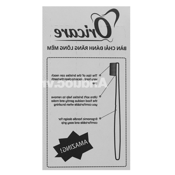Bàn chải đánh răng Oricare lông mềm vỉ 2 cây