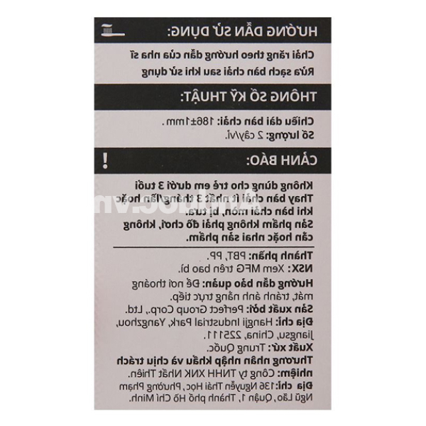 Bàn chải đánh răng Oricare lông mềm vỉ 2 cây