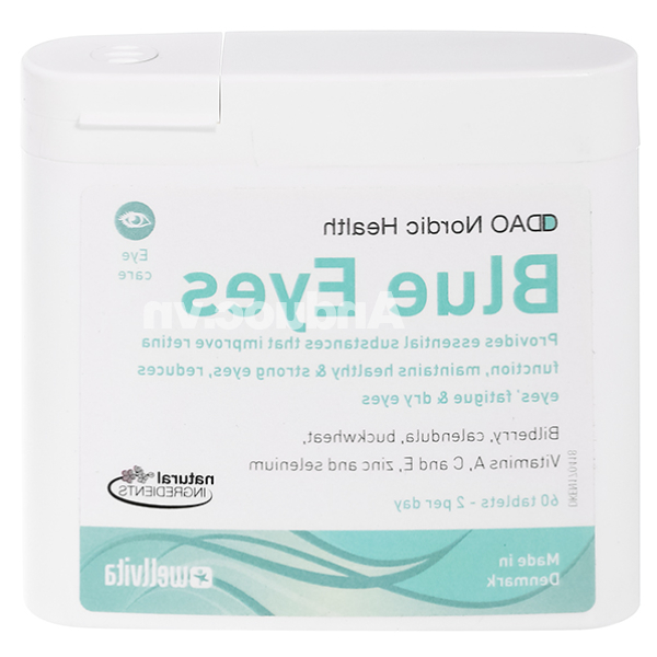 Dao Nordic Health Blue Eyes tăng cường chức năng võng mạc chai 60 viên