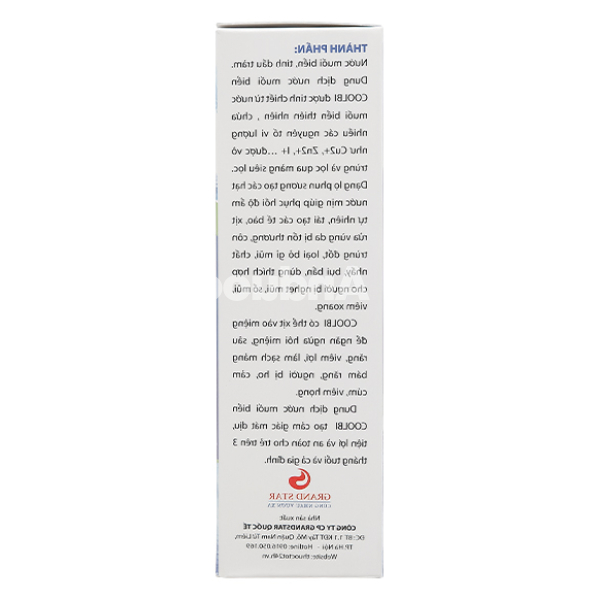 Xịt mũi Coolbi giảm ngạt mũi, sổ mũi chai 70 ml