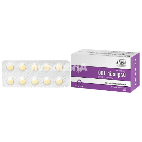 Daquetin 100 trị tâm thần phân liệt, rối loạn lưỡng cực (5 vỉ x 10 viên)