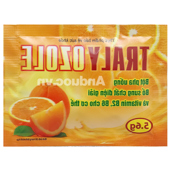 Bột Traly Ozole hỗ trợ bù nước và điện giải hộp 20 gói x 5.6g