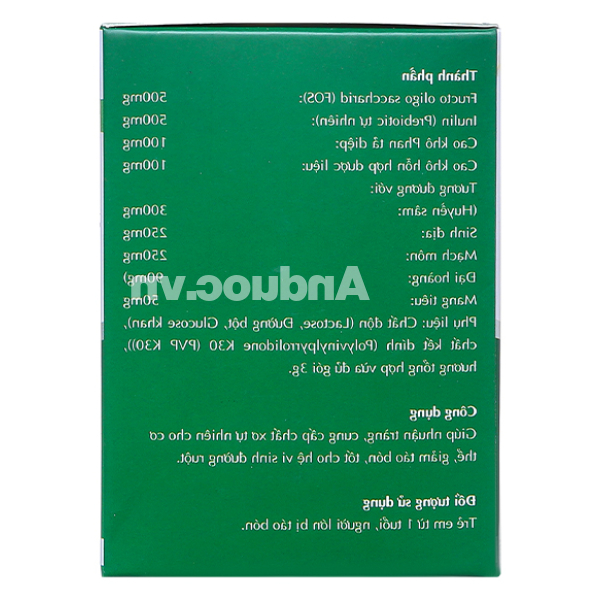 Bột IsoPharco Nhuận Tràng ISO bổ sung chất xơ, giảm táo bón hộp 20 gói x 3g