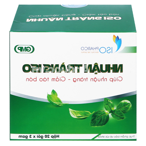 Bột IsoPharco Nhuận Tràng ISO bổ sung chất xơ, giảm táo bón hộp 20 gói x 3g