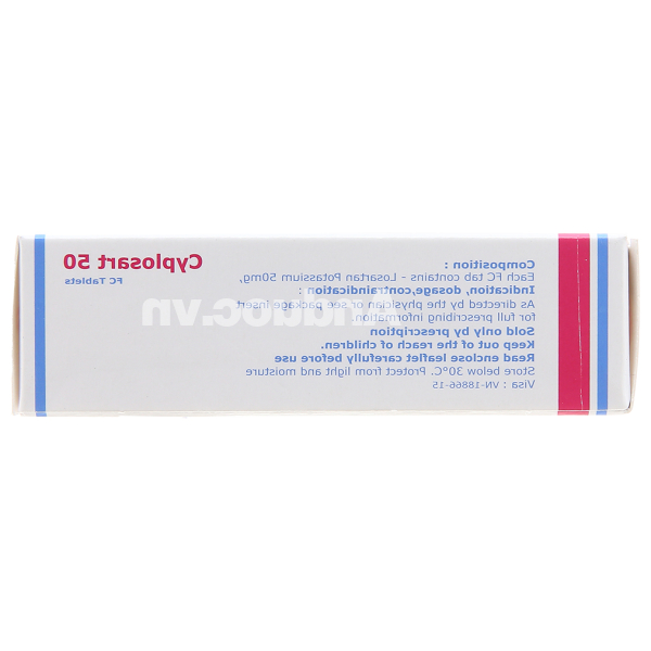 Cyplosart 50 trị tăng huyết áp (3 vỉ x 10 viên)