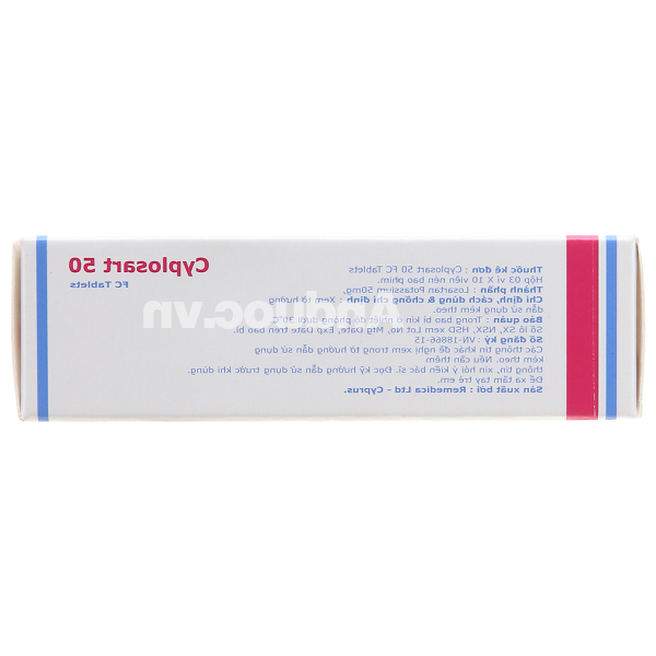 Cyplosart 50 trị tăng huyết áp (3 vỉ x 10 viên)