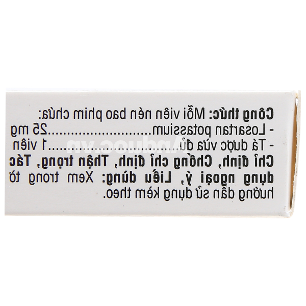 Losartan TV.Pharm 25mg trị tăng huyết áp (3 vỉ x 10 viên)