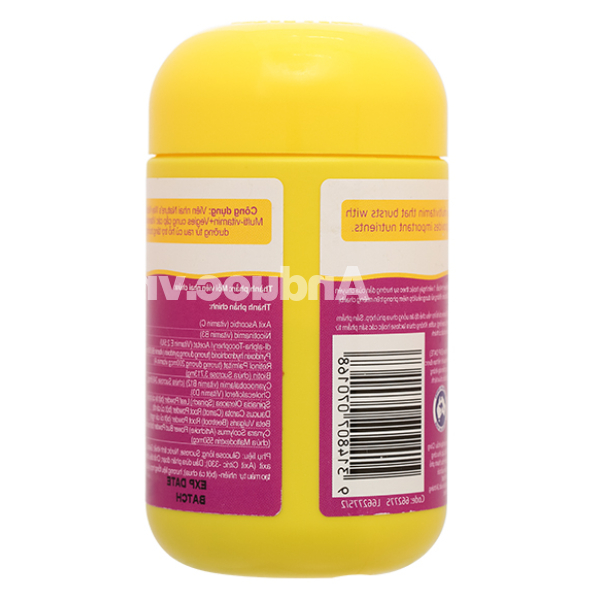 Kẹo dẻo Kids Smart Vita Gummies MultiVitamin bổ sung vitamin chai 60 viên