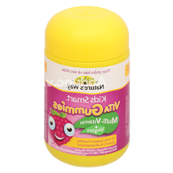 Kẹo dẻo Kids Smart Vita Gummies MultiVitamin bổ sung vitamin chai 60 viên