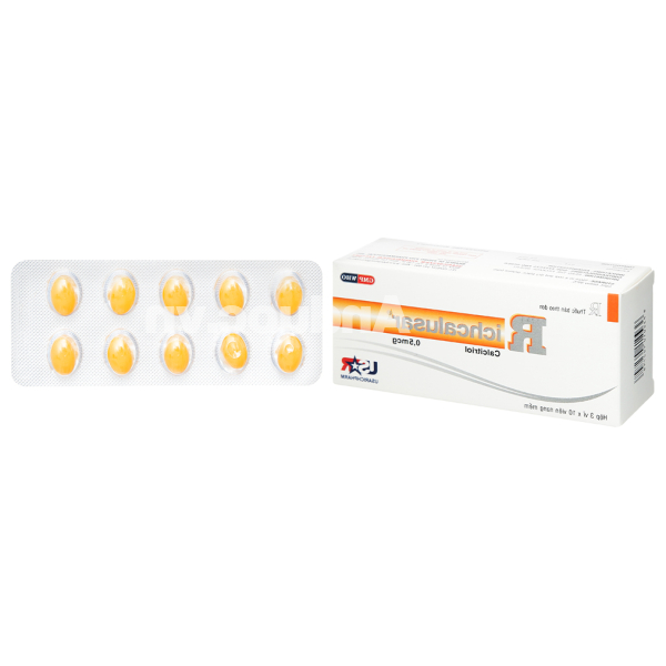 Richcalusar 0.5mcg trị loãng xương, thiểu năng tuyến cận giáp (3 vỉ x 10 viên)