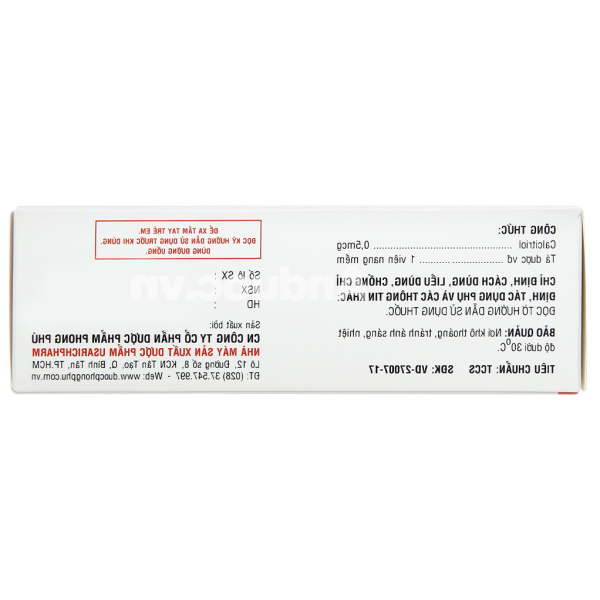 Richcalusar 0.5mcg trị loãng xương, thiểu năng tuyến cận giáp (3 vỉ x 10 viên)