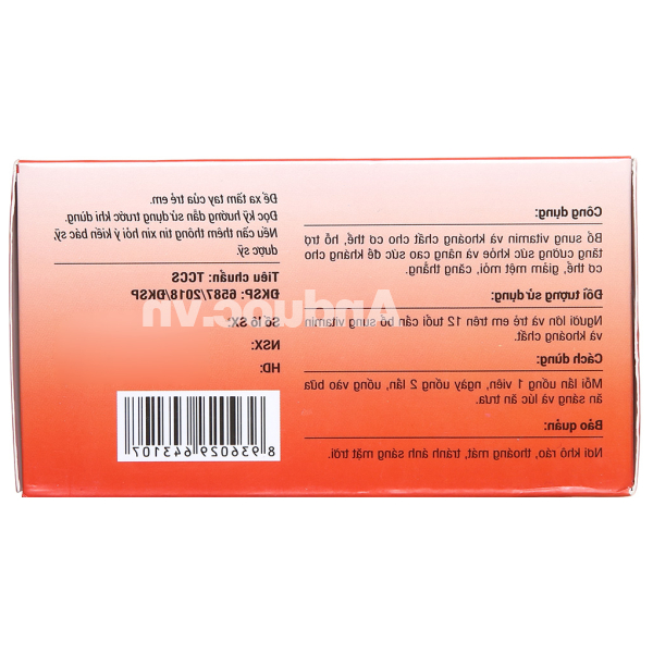 Pharmaceraton Gold PV bổ sung vitamin và khoáng chất hộp 60 viên