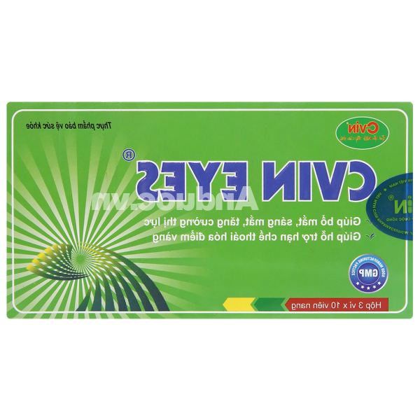 Cvin Eyes bổ mắt, hạn chế thoái hóa điểm vàng hộp 30 viên