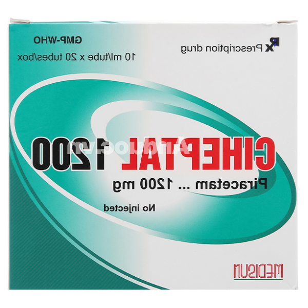 Dung dịch uống Ciheptal 1200 trị rối loạn nhận thức, chóng mặt (20 ống x 10ml)
