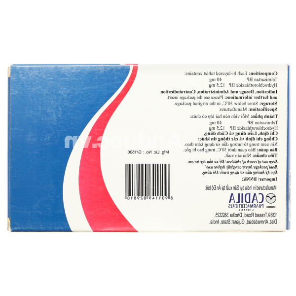 Teli H 40mg/12.5mg trị tăng huyết áp vô căn (3 vỉ x 10 viên)