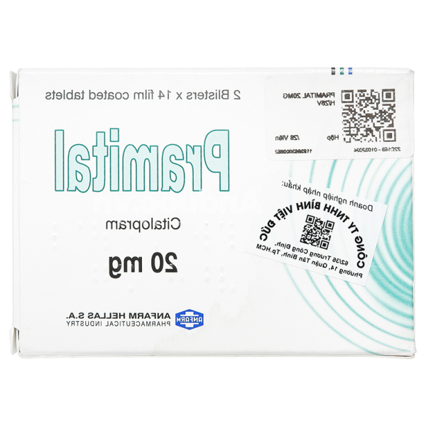 Pramital 20mg trị trầm cảm (2 vỉ x 14 viên)