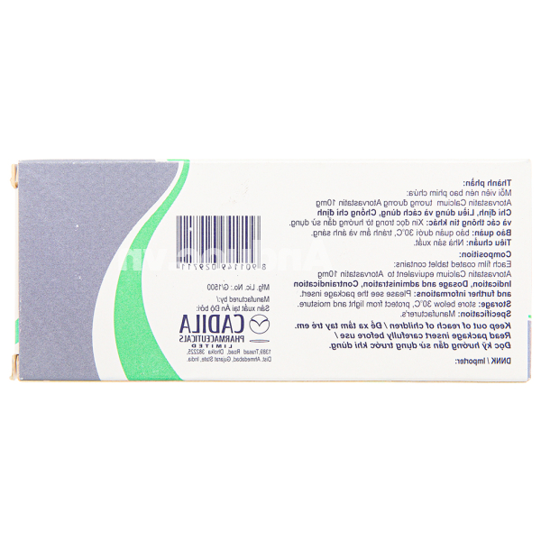 Caditor 10 trị rối loạn mỡ máu (3 vỉ x 10 viên)