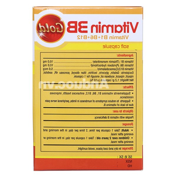 Vitamin 3B Gold PV hỗ trợ tăng đề kháng hộp 100 viên