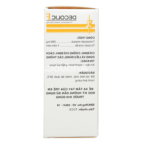 Decolic F trị chứng đau đường tiêu hóa (10 vỉ x 10 viên)