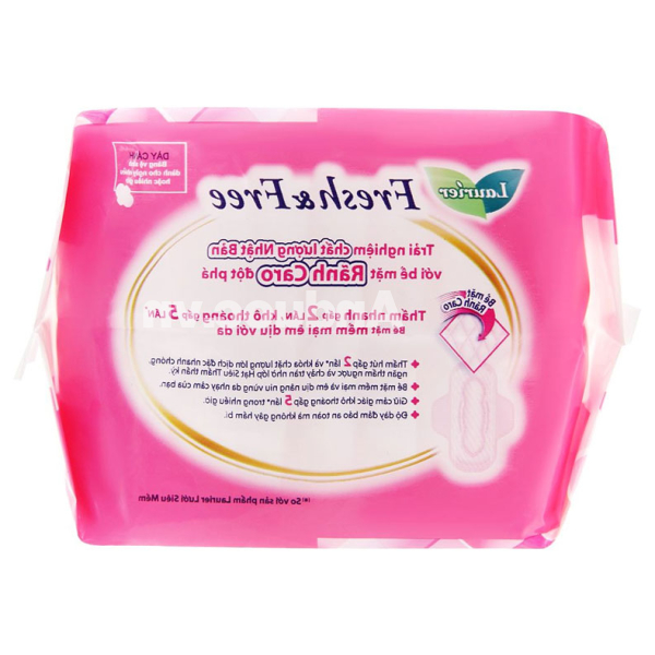 Băng vệ sinh Laurier Fresh and Free siêu thấm có cánh gói 8 miếng