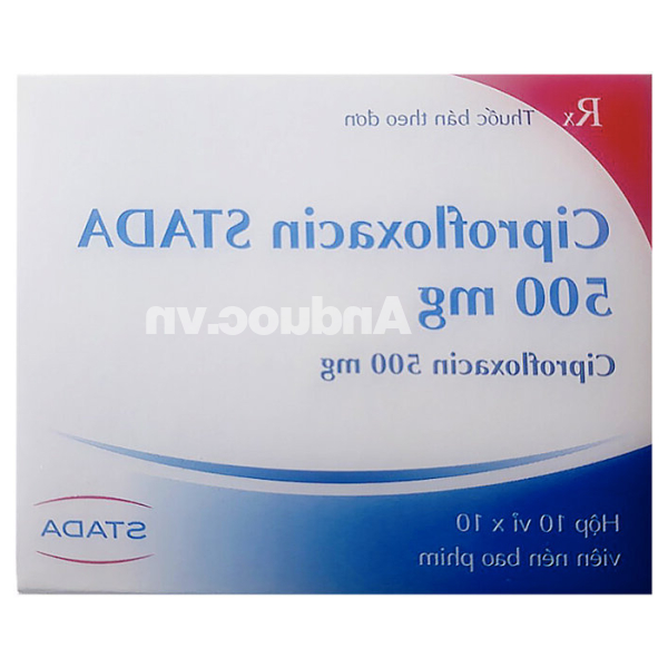 Ciprofloxacin Stada 500mg trị nhiễm khuẩn (10 vỉ x 10 viên)