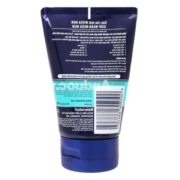 Sữa rửa mặt Nivea Men Facial Foam giúp ngăn ngừa mụn tối ưu tuýp 100g