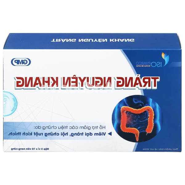 IsoPharco Tràng Nguyên Khang hỗ trợ giảm triệu chứng viêm đại tràng hộp 30 viên