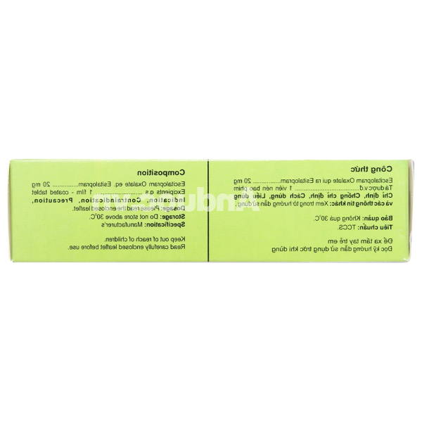 Lupilopram 20mg trị trầm cảm, rối loạn lo âu (3 vỉ x 10 viên)