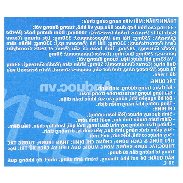 Genshu hỗ trợ trị rối loạn cương dương (3 vỉ x 10 viên)