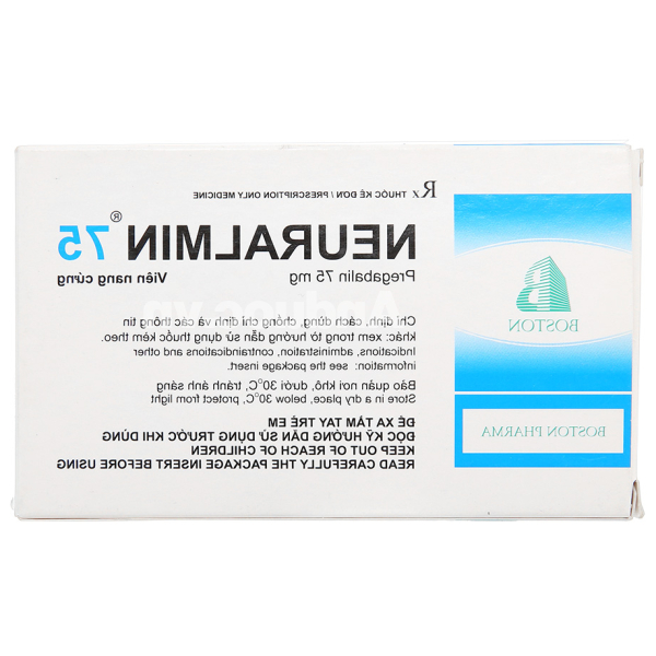 Neuralmin 75 điều trị động kinh, rối loạn lo âu (2 vỉ x 14 viên)