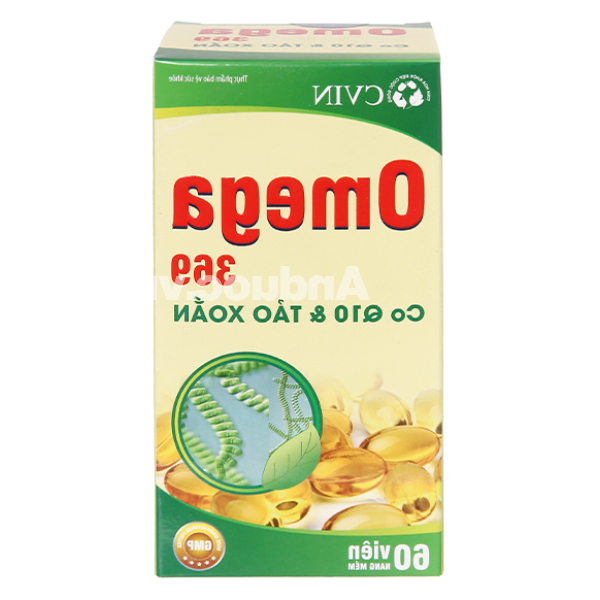 Dầu cá Cvin Omega 369 CoQ10 & Tảo xoắn tăng thị lực, tốt cho tim chai 60 viên
