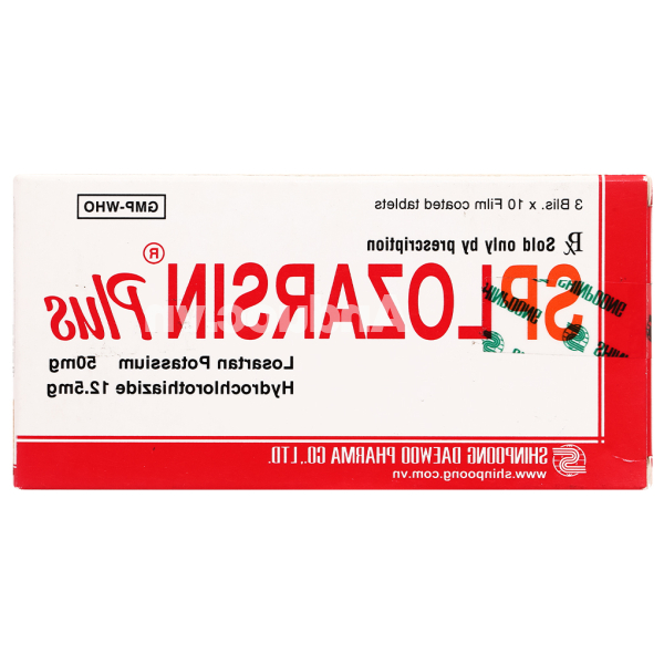 SPLozarsin Plus trị tăng huyết áp (3 vỉ x 10 viên)